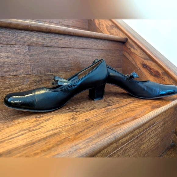 Vintage Celebrity Handmade 1920s Style Mary Jane Heeled Women's Shoes Size 9B - Picture 4 of 14